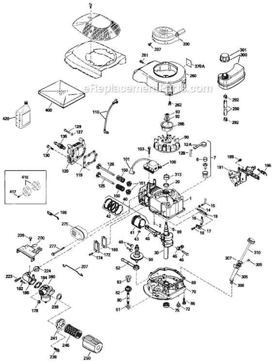 Rear Catcher Assembly Diagram and Parts List for 10310 6900001-6999999 - 1996 Lawn Boy Lawn Mower